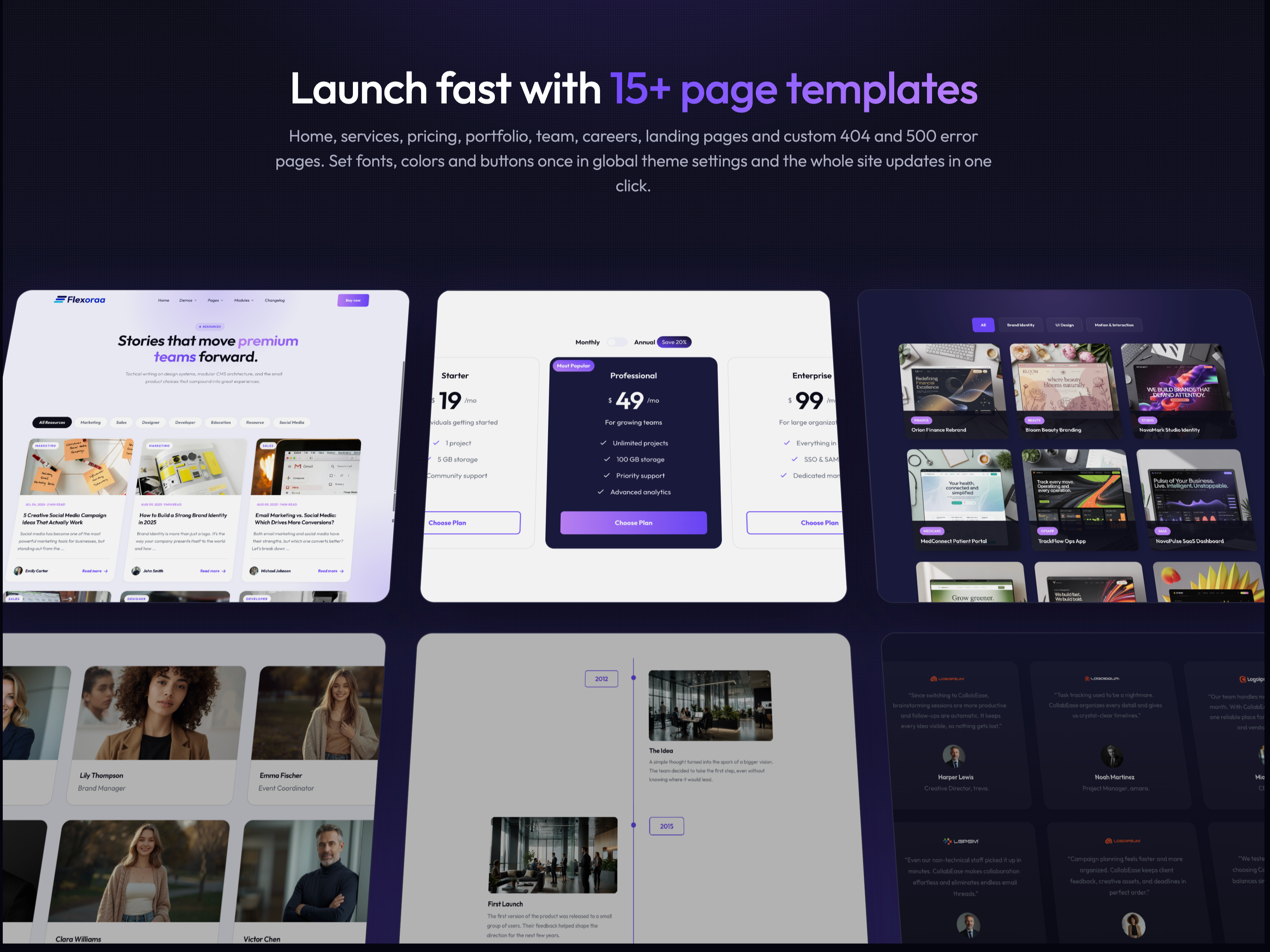 Ready to Launch Templates and Global Styles